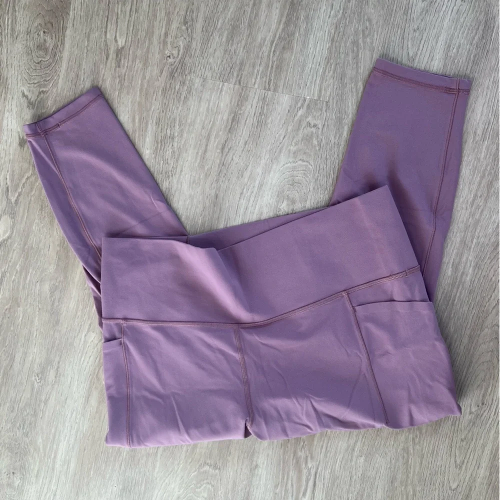 Athleta Salutation Stash Pocket 7/8 Tight XL Mauve - Picture 2 of 6